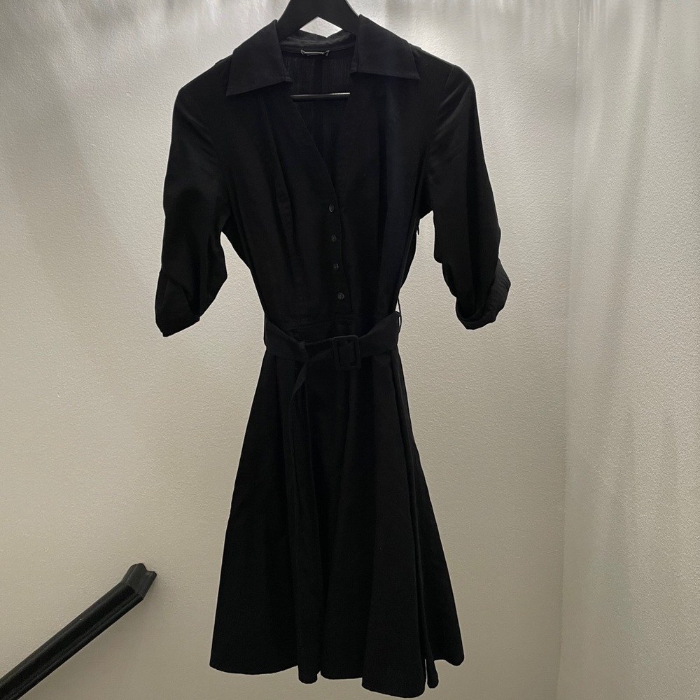 Ann Taylor black dress with belt